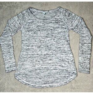 Athleta No Sweatin' It Sharkbite Top Grey Heather Size Small  #964339 Workout